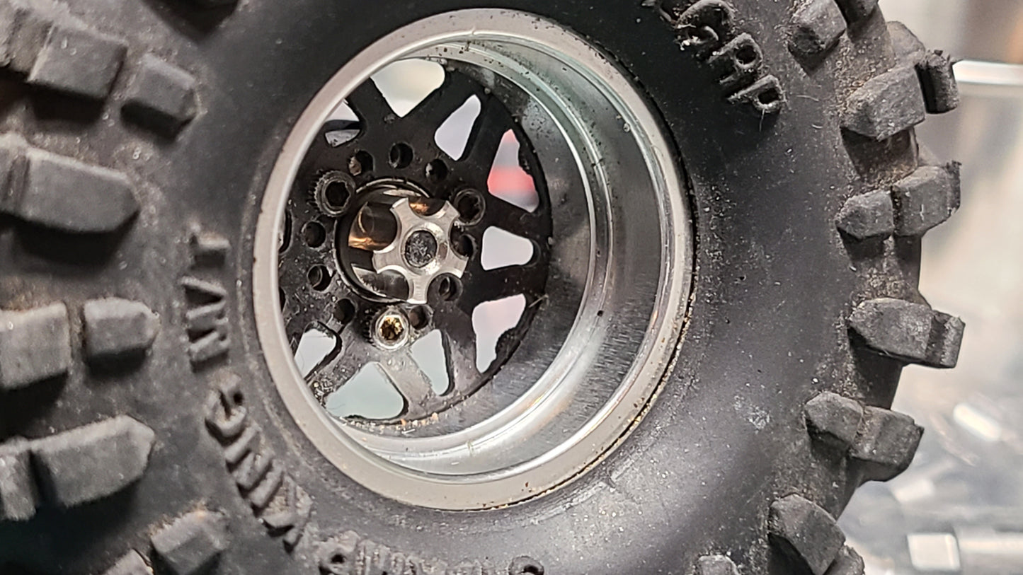 Flow Hub Caps M2.5 Fits TRX4m / Fits CR-18 / Fits FX118/ FITS Redcat Ascent 18