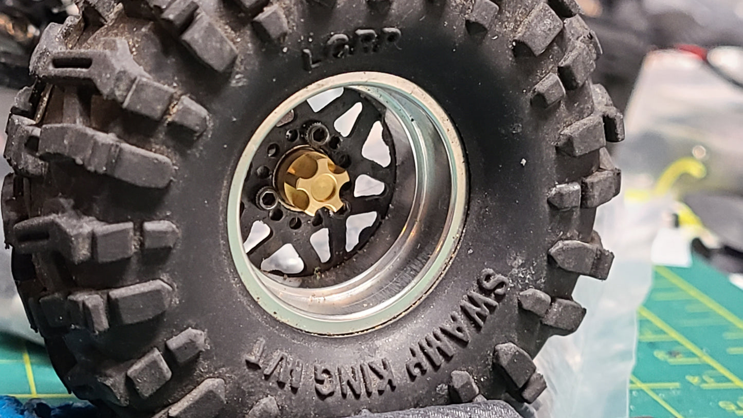 Flow Hub Caps M2.5 Fits TRX4m / Fits CR-18 / Fits FX118/ FITS Redcat Ascent 18