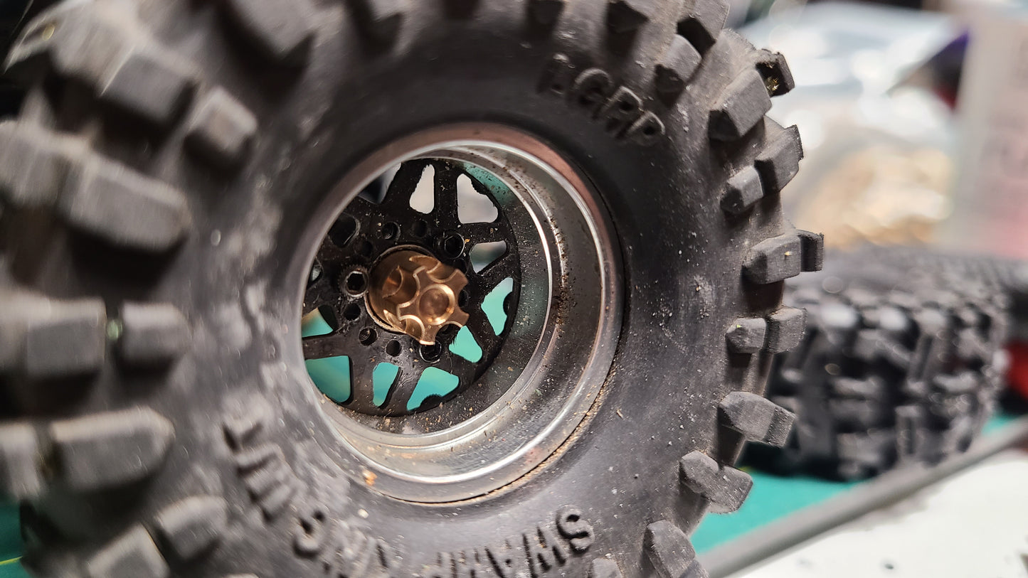 Flow Hub Caps M2 - fits Axial SCX24 - fits FCX24m