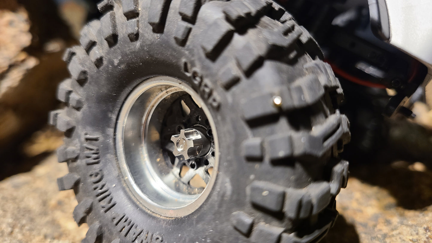 Flow Hub Caps M2 - fits Axial SCX24 - fits FCX24m