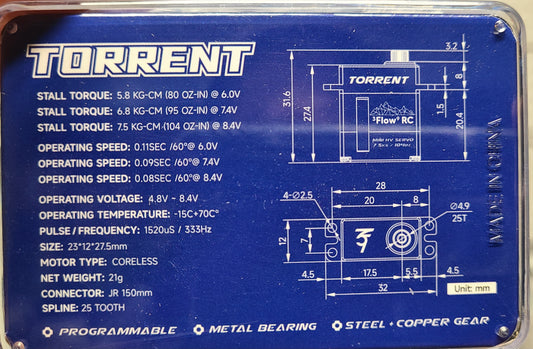 Torrent Mini HV Servo 1:24 - 1:18