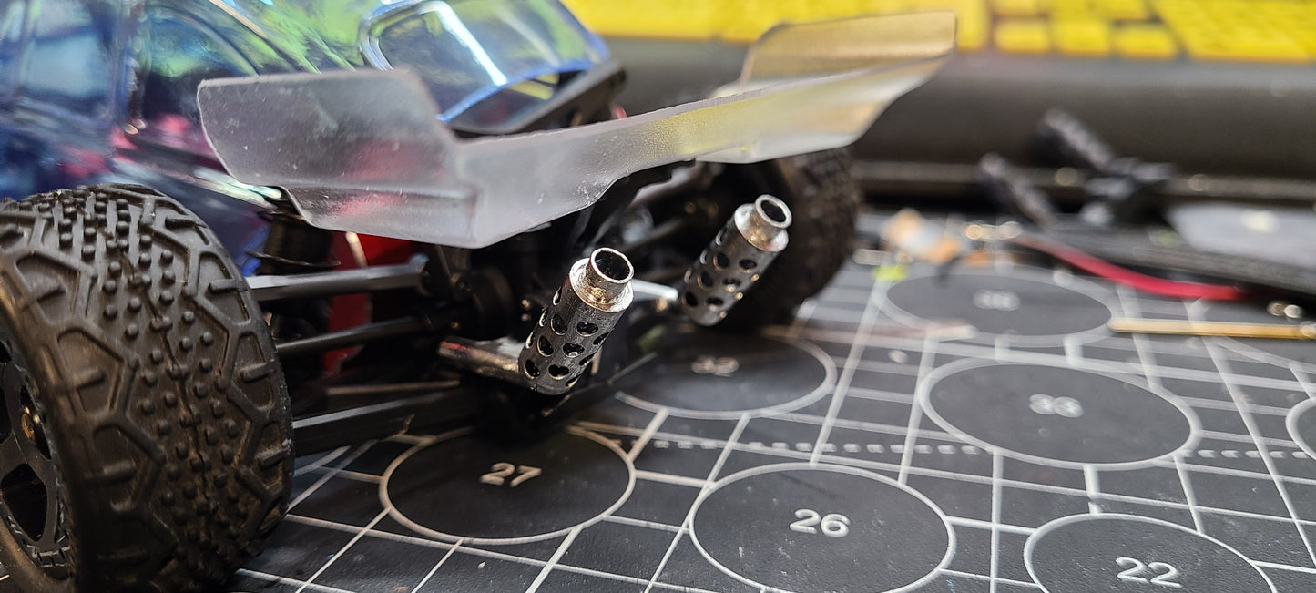 Flow Pipes - Dual Exhaust for Losi Micro-B and Micro-T