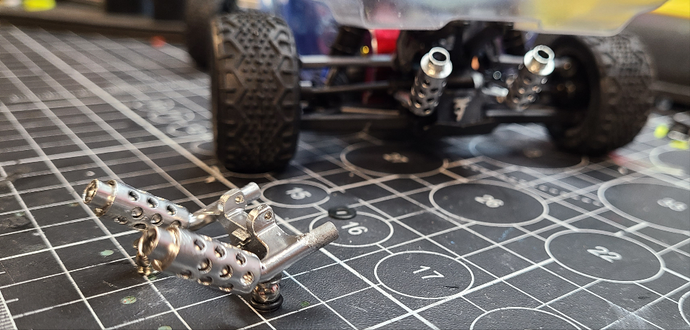 Flow Pipes - Dual Exhaust for Losi Micro-B and Micro-T