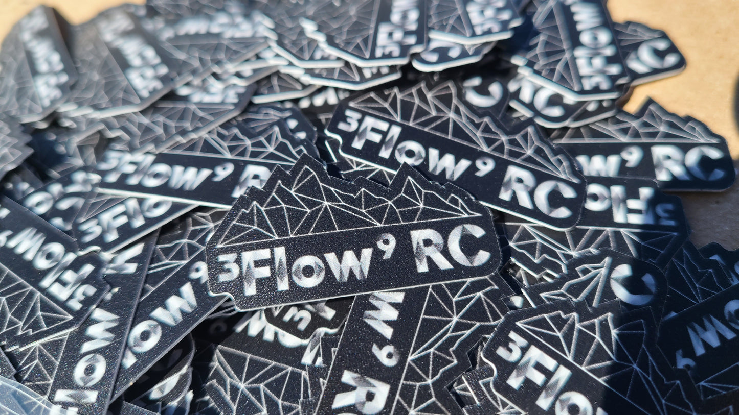 Die Cut 3Flow9 RC Decals - Stickers