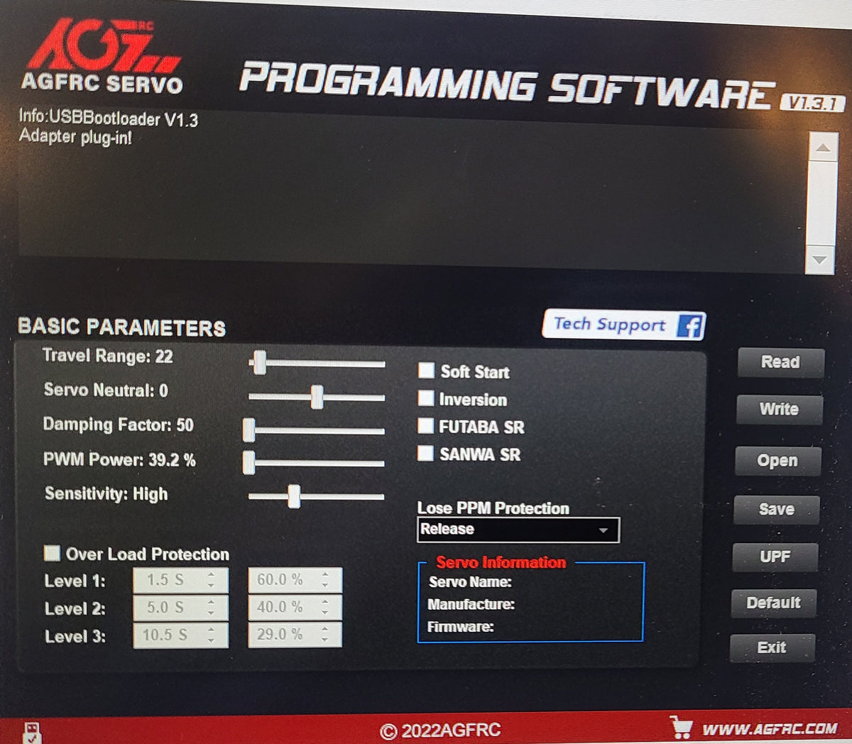 Servo Unit Program Servo Program Card - AG-SP – 3Flow9RC