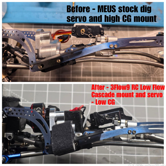 Low Flow Cascade Servo Mount for MEUS MD24 Dig Chassis