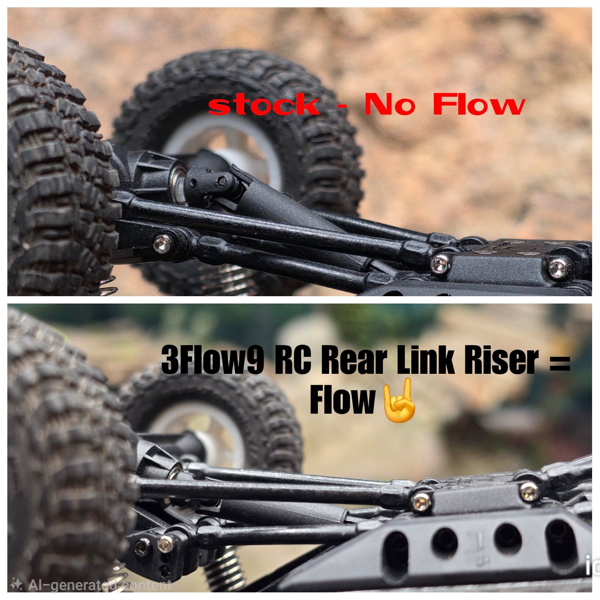 Flow Rear Link Riser - Fits Ascent 32 – 3Flow9RC