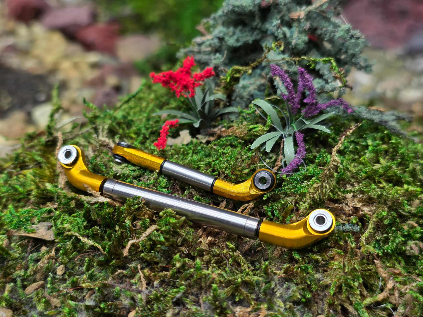 V2.1 Rolling Steel Steering Link - Fits V1 MEUS ISO SCX24(Metal) Axles